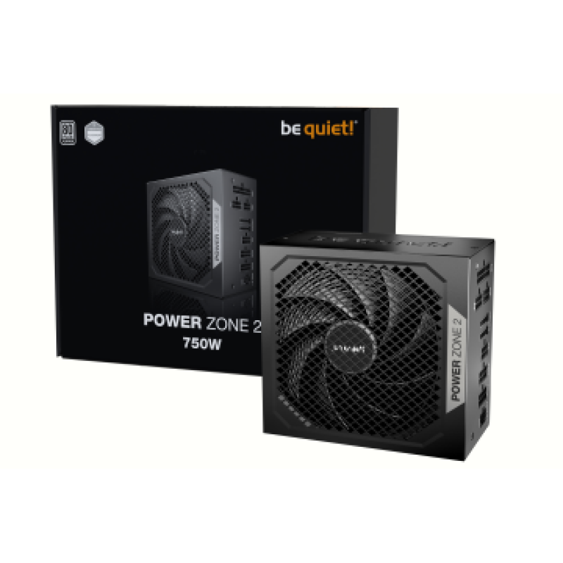 BEQUIET PSU POWER ZONE 2 750W BP006EU, PLATINUM CERTIFIED, PURE WINGS 3 14CM SILENT FAN, 10YW.