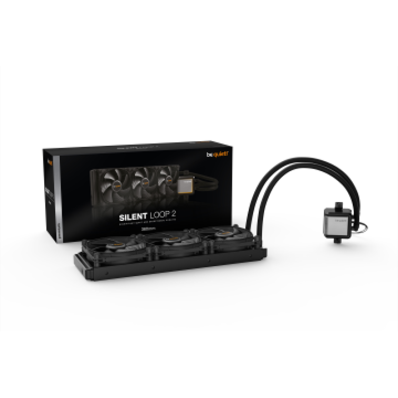BEQUIET CPU HYDRO COOLER SILENT LOOP 2 360MM BW012, INTEL 1200/1700/2066/1150/1151/1155/2011(-3), AMD AM5/AM4/sTRX4/TR4 (optional, mounting-kit), SQUARE ARGB ILLUMINATING COOLING BLOCK, 3x120MM FAN SILENT WINGS 3, 3YW.