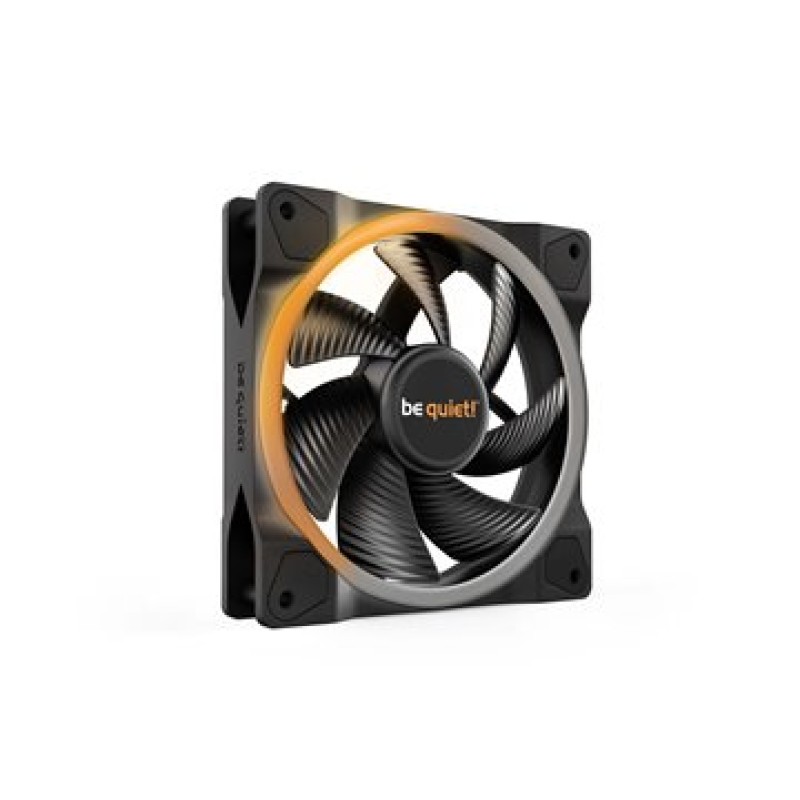 BEQUIET FAN LIGHT WINGS 120MM PWM BL072, ARGB, 4 PIN PWM, 1700RPM, 41,51CFM/70,53M3/H, 20,6 DB, LIFESPAN 60000H, BLACK, 3YW.