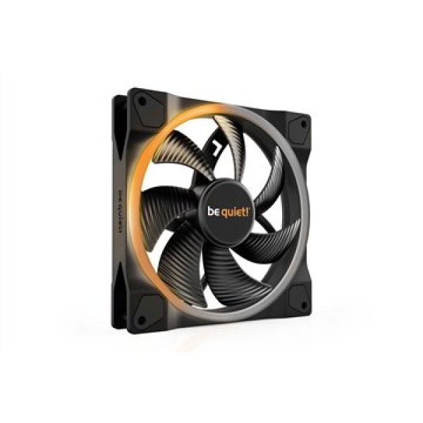 BEQUIET FAN LIGHT WINGS 140MM PWM BL074, ARGB, 4 PIN PWM, 1500RPM, 56CFM/95,14M3/H, 23,3 DB, LIFESPAN 60000H, BLACK, 3YW.