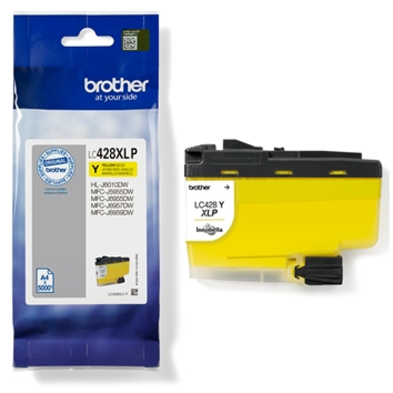 BROTHER INK YELLOW LC428XLYP, 5000 PAGES (MFCJ5955DW,6955DW,6957DW)