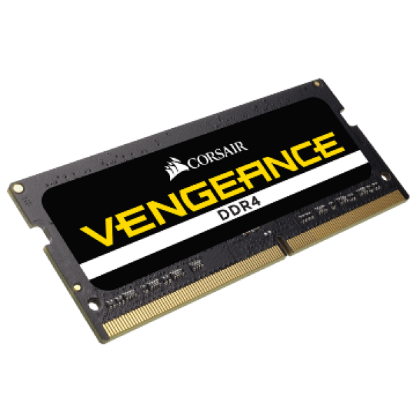 CORSAIR RAM SODIMM XMS4 8GB CMSX8GX4M1A3200C22, DDR4, 3200MHz, LATENCY 22-22-22-53, 1.20V, VENGEANCE, BLACK, LTW.