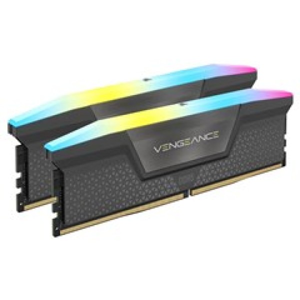 CORSAIR RAM DIMM XMS5 KIT 2x16GB CMH32GX5M2E6000Z36, DDR5, 6000MHz, LATENCY 36-44-44-96, 1.4V, VENGEANCE RGB, INTEL XMP & AMD EXPO, RGB LED, GREY, LTW.
