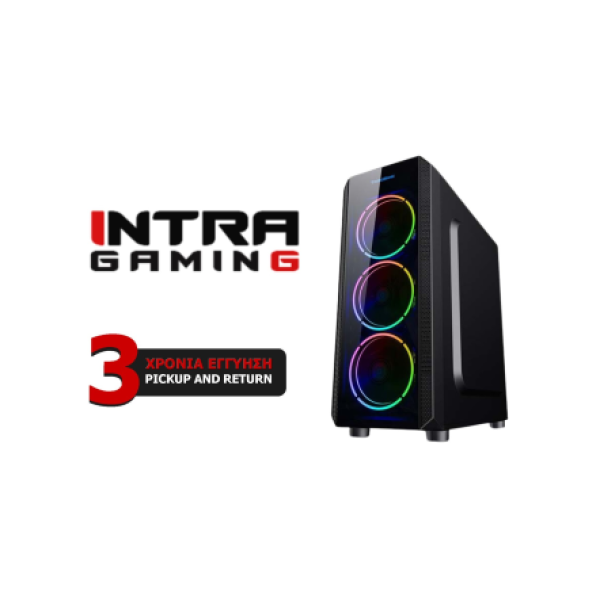 INTRA PC AMD GAMING, AMD RYZEN 7 5700X, 16GB DDR4 3200MHz, NVIDIA VGA RTX 4060 8GB, 1TB SSD NVME, LAN GB, MIDI TOWER, 650W PSU, MS WIN11 HOME, 3YW