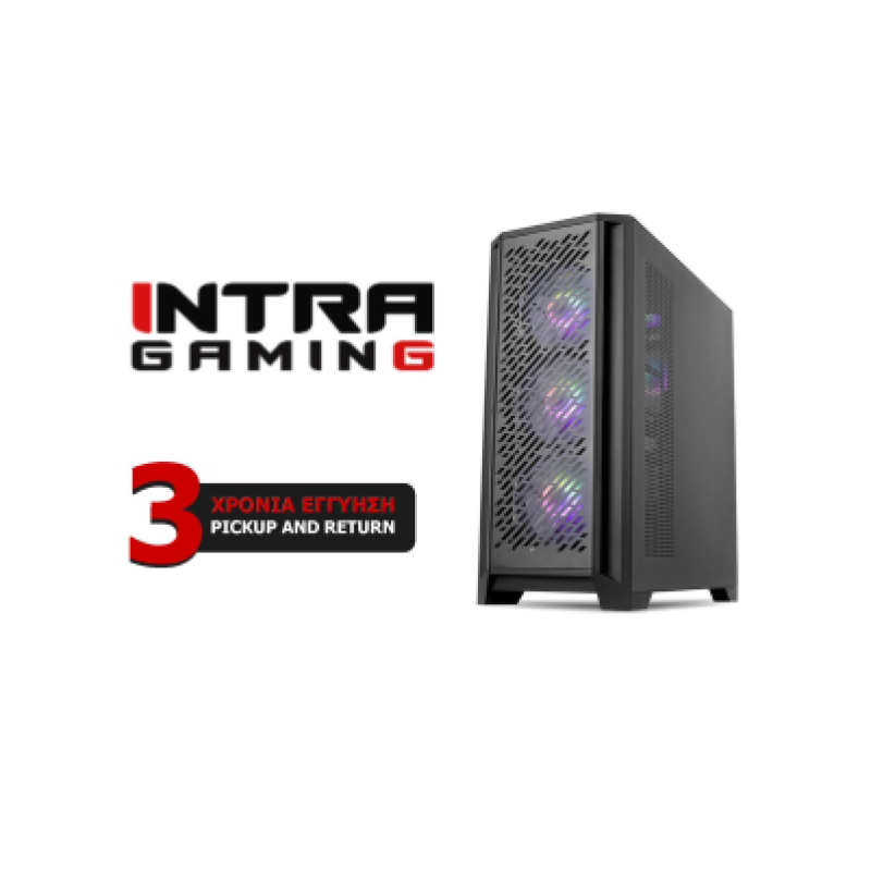 INTRA PC GAMING 12th GEN FREE, INTEL CORE i5 12400F, 16GB DDR4 3200MHz, NVIDIA VGA RTX 3050 6GB, 512GB SSD NVME, LAN GB, MIDI TOWER, 600W PSU, NO_OS, 3YW.