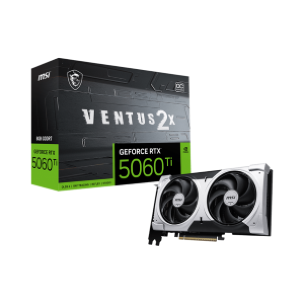 MSI VGA PCI-E NVIDIA GF RTX 5060 Ti 8G VENTUS 2X OC PLUS, 8GB/128BIT, GDDR7, HDMI/3xDP, DUAL FAN, 2 SLOT FANSINK, 3YW.