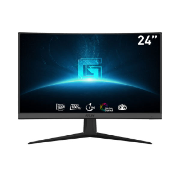MSI MONITOR GAMING G24C6 E2, CURVED VA FHD, 24", 16:9, 250CD/M2, 3000:1, 1MS, 180HZ, 1920x1080, 2xHDMI/ 1xDP/ HP OUT, TILT, BLACK, 3YW