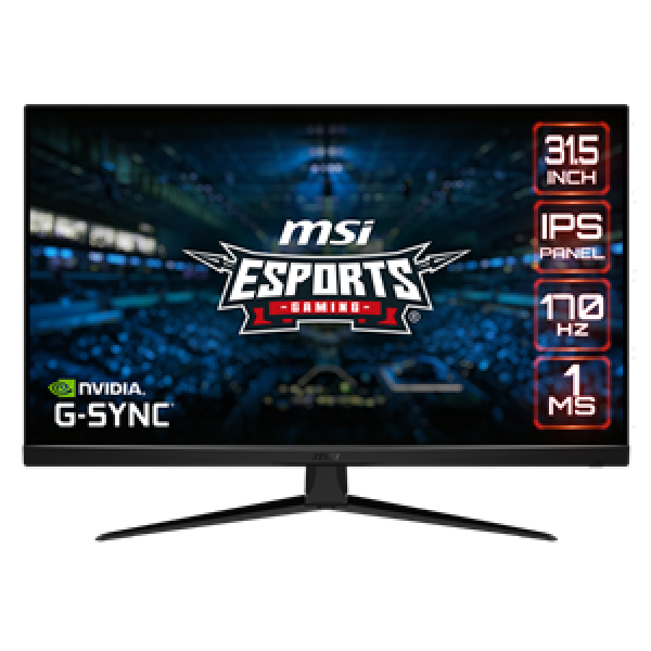 MSI MONITOR GAMING G321Q, FLAT IPS WQHD, 31.5", 16:9, 300CD/M2, 100.000.000:1, 1MS, 170Hz, 2560x1440, 2XHDMI/ DP/ HP OUT, TILT, BLACK, 3YW.
