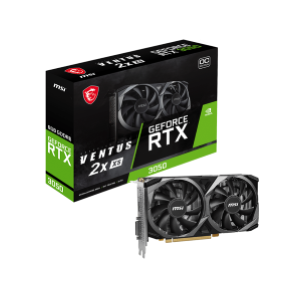 MSI VGA PCI-E NVIDIA GF RTX 3050 VENTUS 2X XS 8G OC, 8GB/128BIT, GDDR6, HDMI/DP/DL DVI-D, DUAL FAN, 2 SLOT FANSINK, 3YW.
