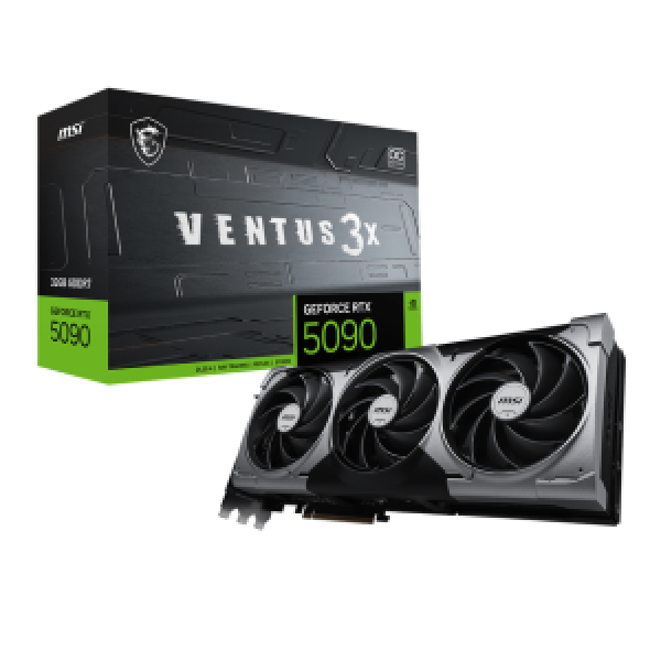 MSI VGA PCI-E NVIDIA GF RTX 5090 32G VENTUS 3X OC, 32GB/512BIT GDDR7, HDMI/3xDP, TRIPLE FAN, 3 SLOT FANSINK, 3YW.