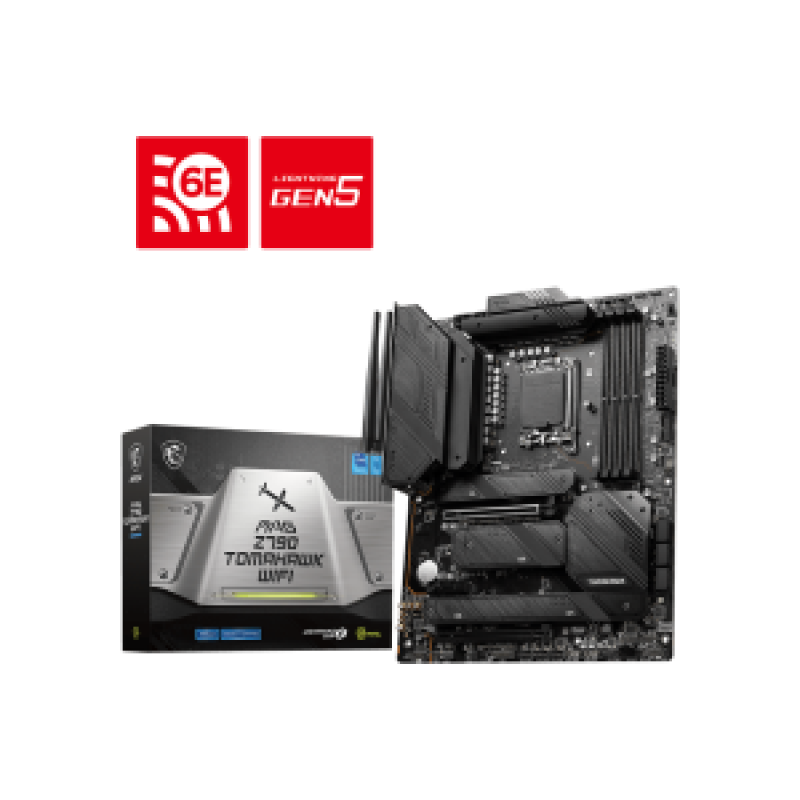 MSI MB MAG Z790 TOMAHAWK WIFI, SOCKET INTEL LGA1700 14TH/13TH/12THGEN, CS INTEL Z790, 4 DIMM SOCKETS DDR5, DP/HDMI, PCI-E GEN 4.0, 2.5G LAN, WIFI, ATX, 3YW.