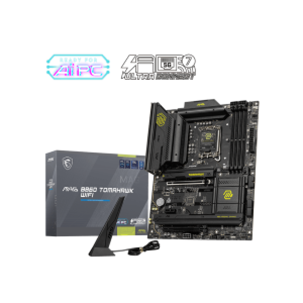 MSI MB MAG B860 TOMAHAWK WIFI, SOCKET LGA1851 CPU, CS INTEL B860, 4 DIMM SOCKETS DDR5, HDMI/ DP, PCI-E GEN 5.0, LAN 5G, ATX, 3YW