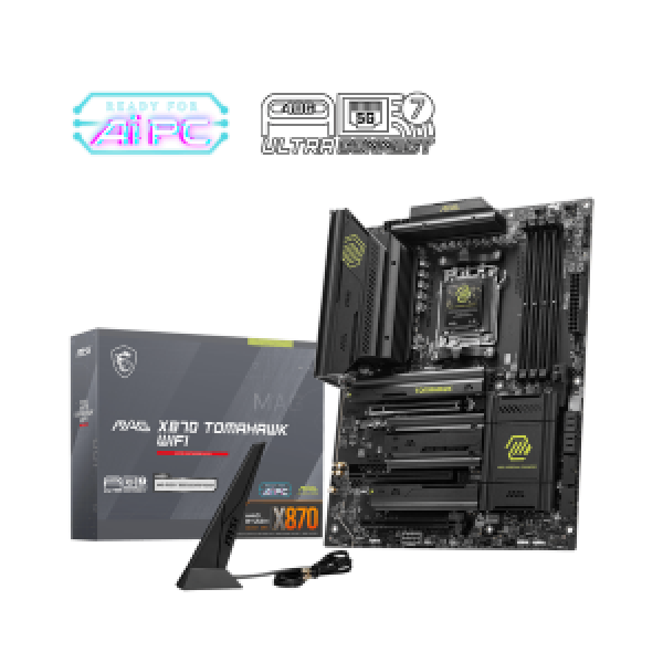 MSI MB MAG X870 TOMAHAWK WIFI, SOCKET AMD AM5, CS AMD X870, 4 DIMM SOCKETS DDR5, 3x PCI-E x16, 4x M.2., HDMI/2xDP TYPE-C, PCI-E GEN 5.0, 5G LAN, WIFI 7, ATX, 3YW.