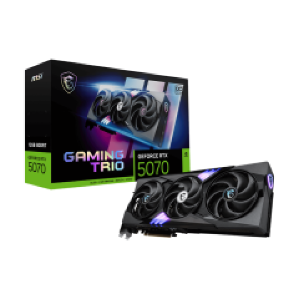 MSI VGA PCI-E NVIDIA GF RTX 5070 12G GAMING TRIO OC, 12GB/192BIT, GDDR7, HDMI/3xDP, TRIPLE FAN, 2 SLOT FANSINK, 3YW.