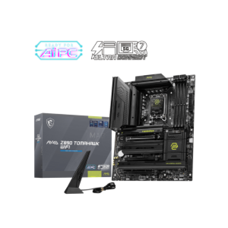 MSI MB MAG Z890 TOMAHAWK WIFI, SOCKET LGA1851, CS INTEL Z890, 4 DIMM SOCKETS DDR5, DP/HDMI, PCI-E GEN 5.0, 5G LAN, WIFI, ATX, 3YW