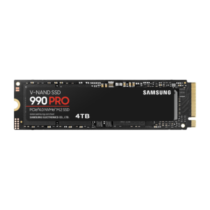 SAMSUNG SSD M.2 NVMe PCI-E GEN4 4TB MZ-V9P4T0BW SERIES 990 PRO, M.2 2280, NVMe PCI-E GEN4x4, READ 7450MB/s, WRITE 6900MB/s, 5YW