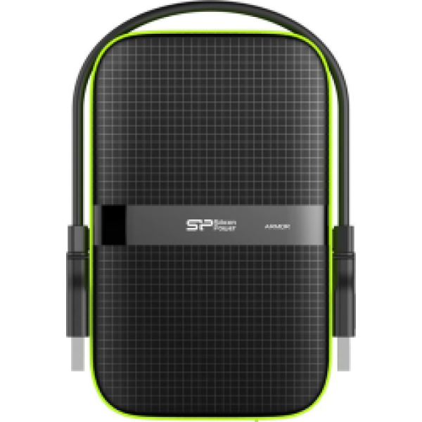 SILICON POWER EXTERNAL HDD 2,5" 5TB ARMOR A60, USB 3.2, POWER VIA USB, BLACK & GREEN, 3YW.