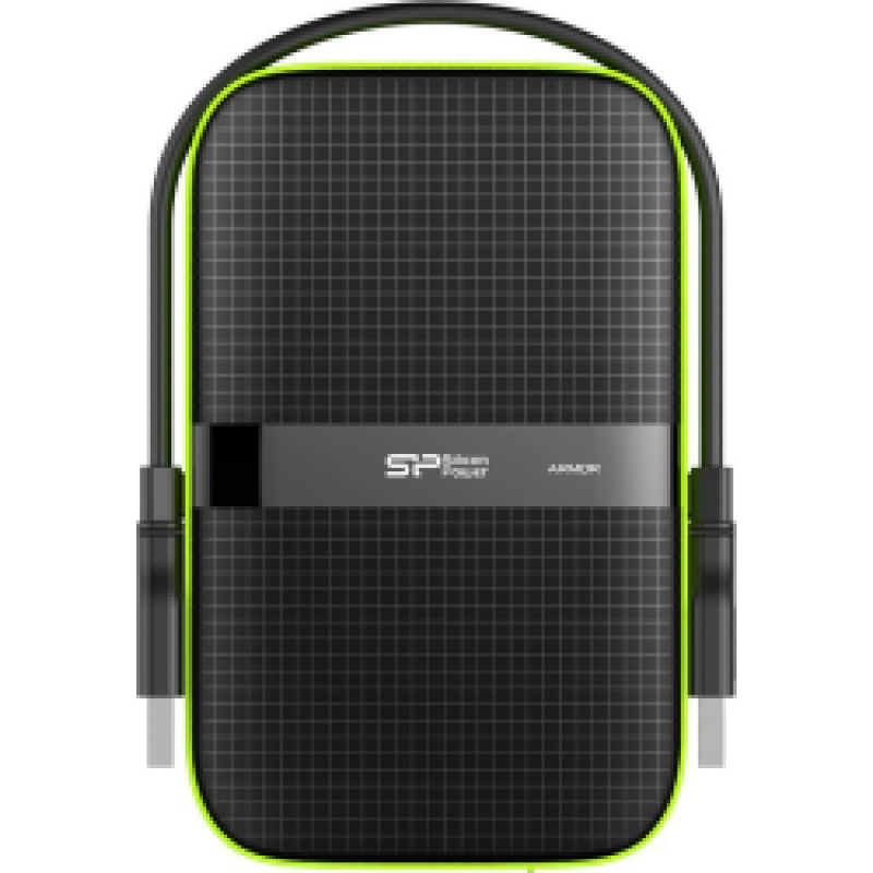 SILICON POWER EXTERNAL HDD 2,5" 5TB ARMOR A60, USB 3.2, POWER VIA USB, BLACK & GREEN, 3YW.