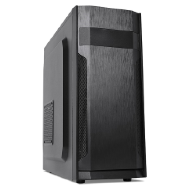 SUPERCASE PC CHASSIS F55A, MIDI TOWER ATX, BLACK, W/O PSU, 1x 8CM REAR FAN, 2YW.