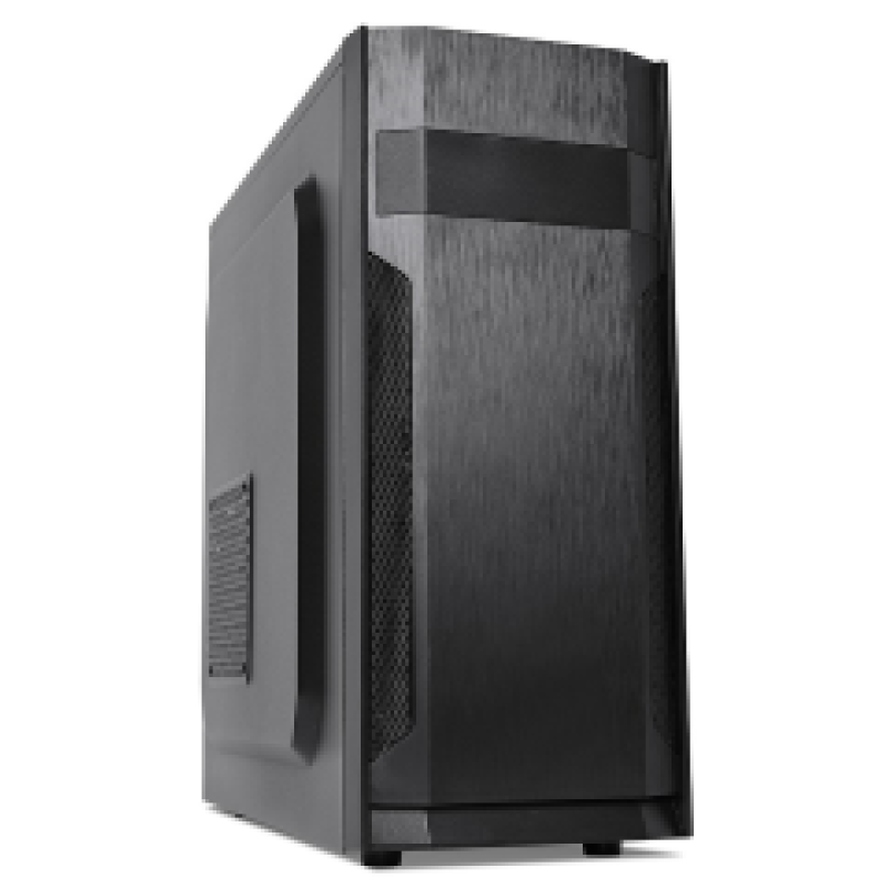 SUPERCASE PC CHASSIS F55A, MIDI TOWER ATX, BLACK, W/O PSU, 1x 8CM REAR FAN, 2YW.