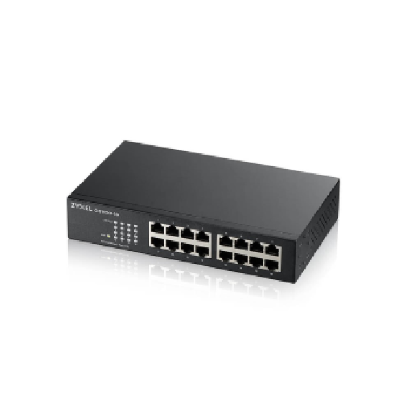 ZYXEL SWITCH GS1100-16, 16 PORTS 10/100/1000Mbps, ENTERPRISE LAN SWITCH, RACKMOUNT, 2YW.