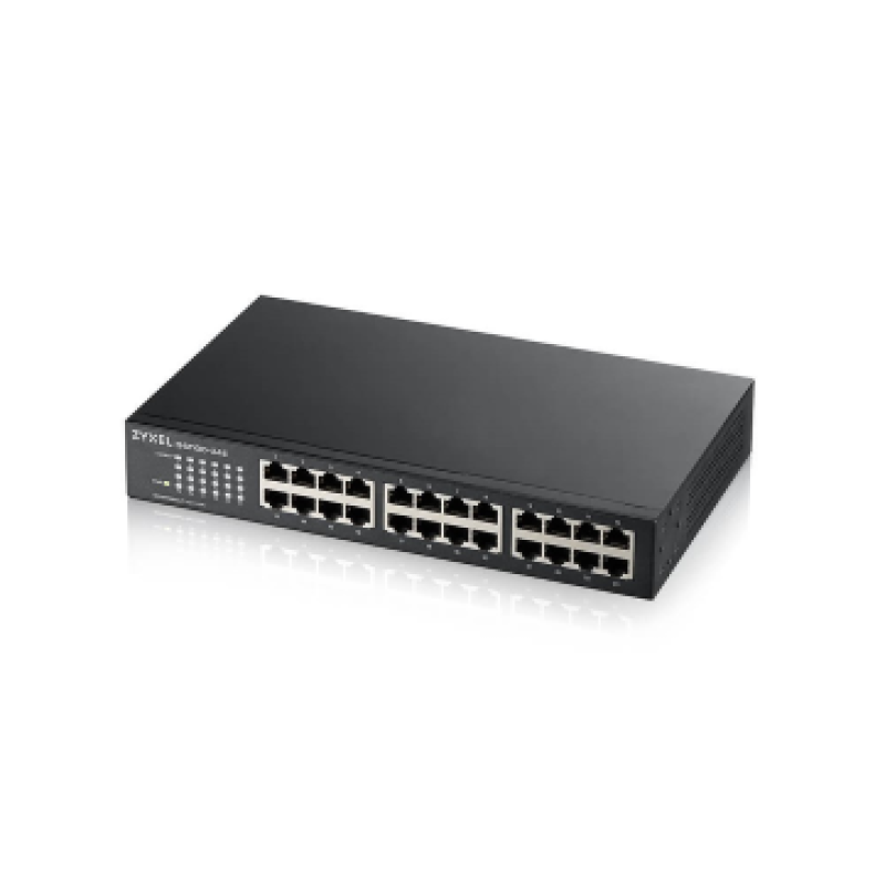 ZYXEL SWITCH GS-1100-24E, 24 PORTS 10/100/1000Mbps, ENTERPRISE LAN SWITCH, RACKMOUNT, 2YW.