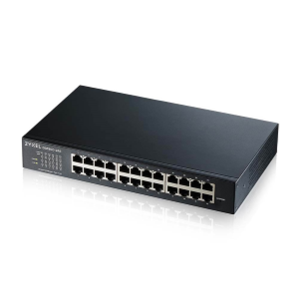 ZYXEL SWITCH GS-1900-24E, 24 PORTS 10/100/1000Mbps, SMART MANAGED, RACKMOUNT, 2YW.